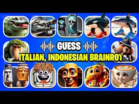 Guess ITALIAN And INDONESIAN Brainrot Animals Memes | Bombardino Crocodilo, Tung Tung Sahur