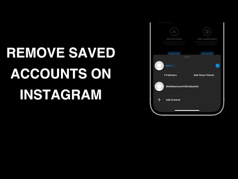 how to remove saved Instagram account from iPhone