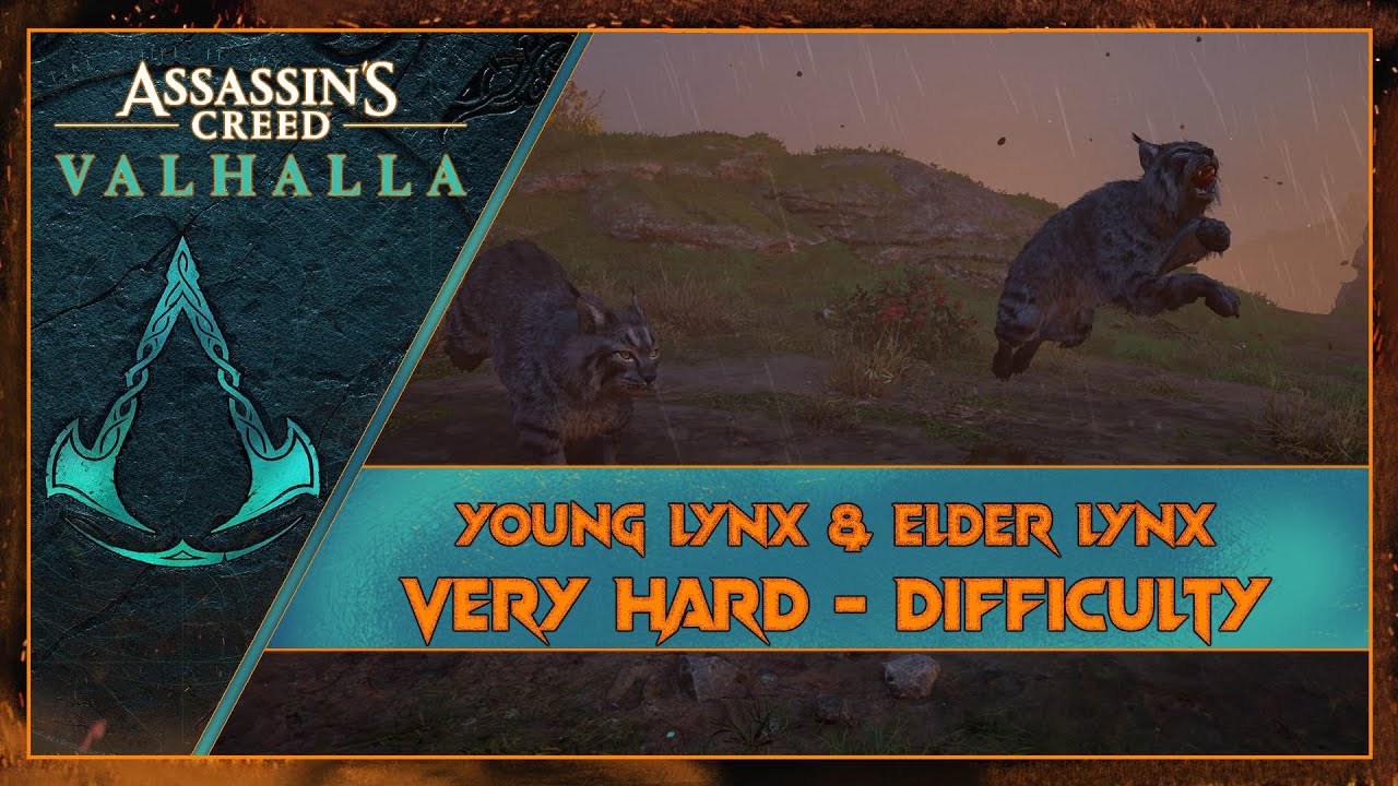 Young Lynx & Elder Lynx | Legendary Animals | AC Valhalla | Very Hard Difficulty | RTX 2070