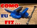 Morsa/Torno de Bancada c/ Base Giratória "Caseiro" - Steel Bench Vise DIY