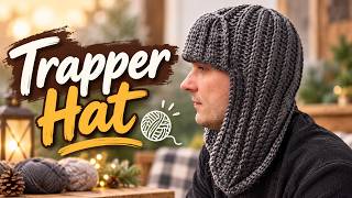 Crochet Trapper Hat Pattern – Easy Winter Hat for Men & Women