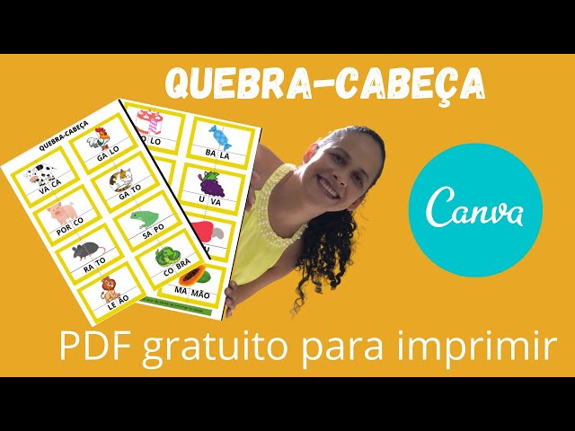 Criando quebra cabeça personalizado no Canva - Adaptação de