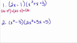 Algebra Tutorial - 16 - Multiplying Polynomials