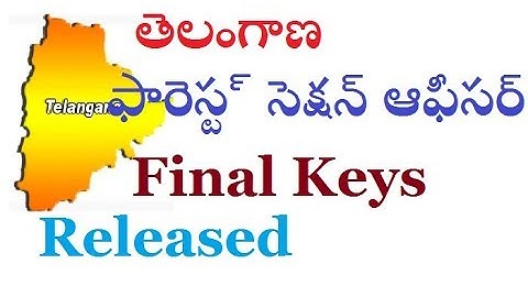 TSPSC Forest Section Officer Final keys Released today watch now BY SRINIVAS Mech