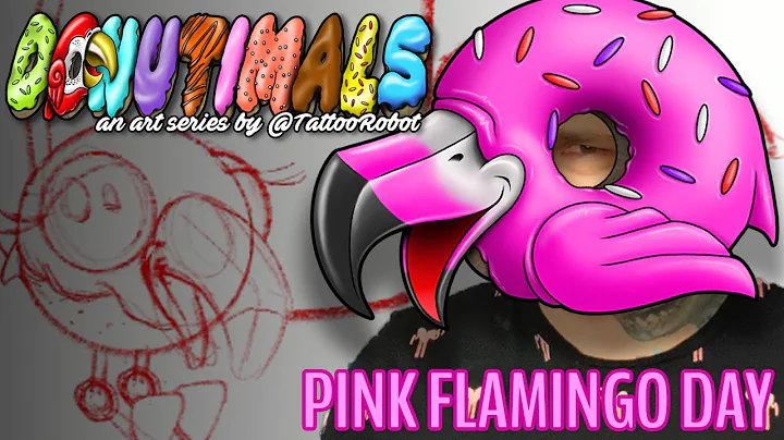 Kreativa konstverk för att fira National Pink Flamingo Day