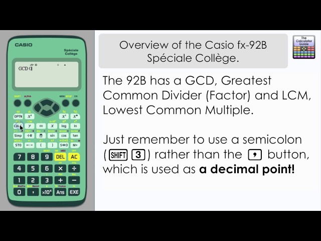 Calculatrice spéciale collège Casio FX92 Classwiz sur
