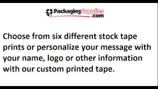 Printed Packing Tape - Special Instructions On Your Shipments