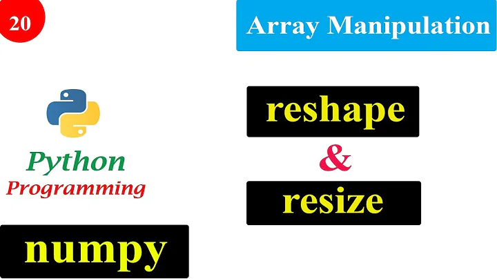 Array Manipulation | reshape and resize | NumPy Tutorials | Python Programming