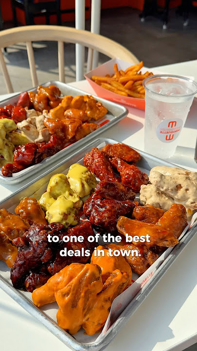 UNLIMITED wings, fries & drinks for 65 AED per person in Dubai🔥 #dubai #wings #uae #unlimited