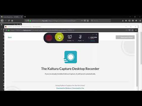 Kaltura Personal Capture - Webcam