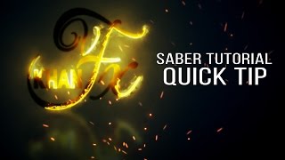 Video Copilot Saber Logo Tutorial | Quick Tip