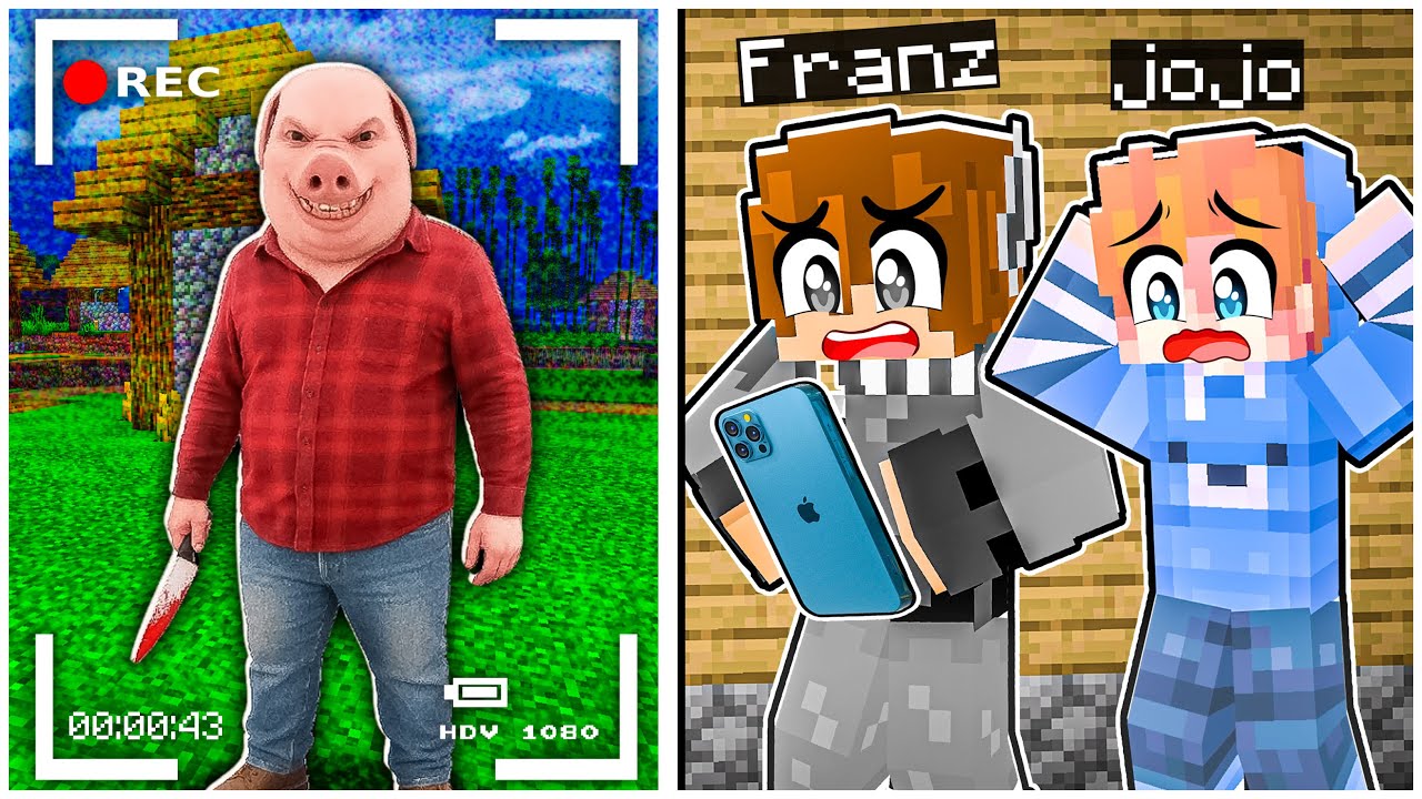FRANZ & JOJO MEMANTAU CCTV PENAMPAKAN MANUSIA BABI JAHAT di MINECRAFT