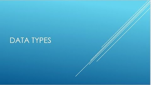DATA TYPES |A LEVEL|COMPUTER SCIENCES