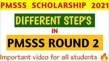 Pmsss scholarship round second important events 🔥// important video for full pmsss students// #pmsss