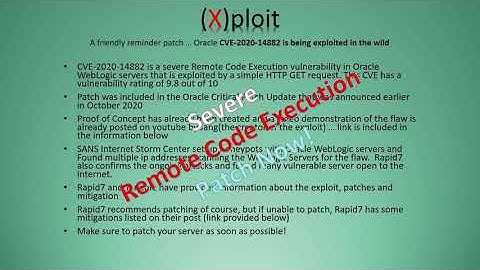 CVE-2020-14882 for Oracle WebLogic Servers exploited