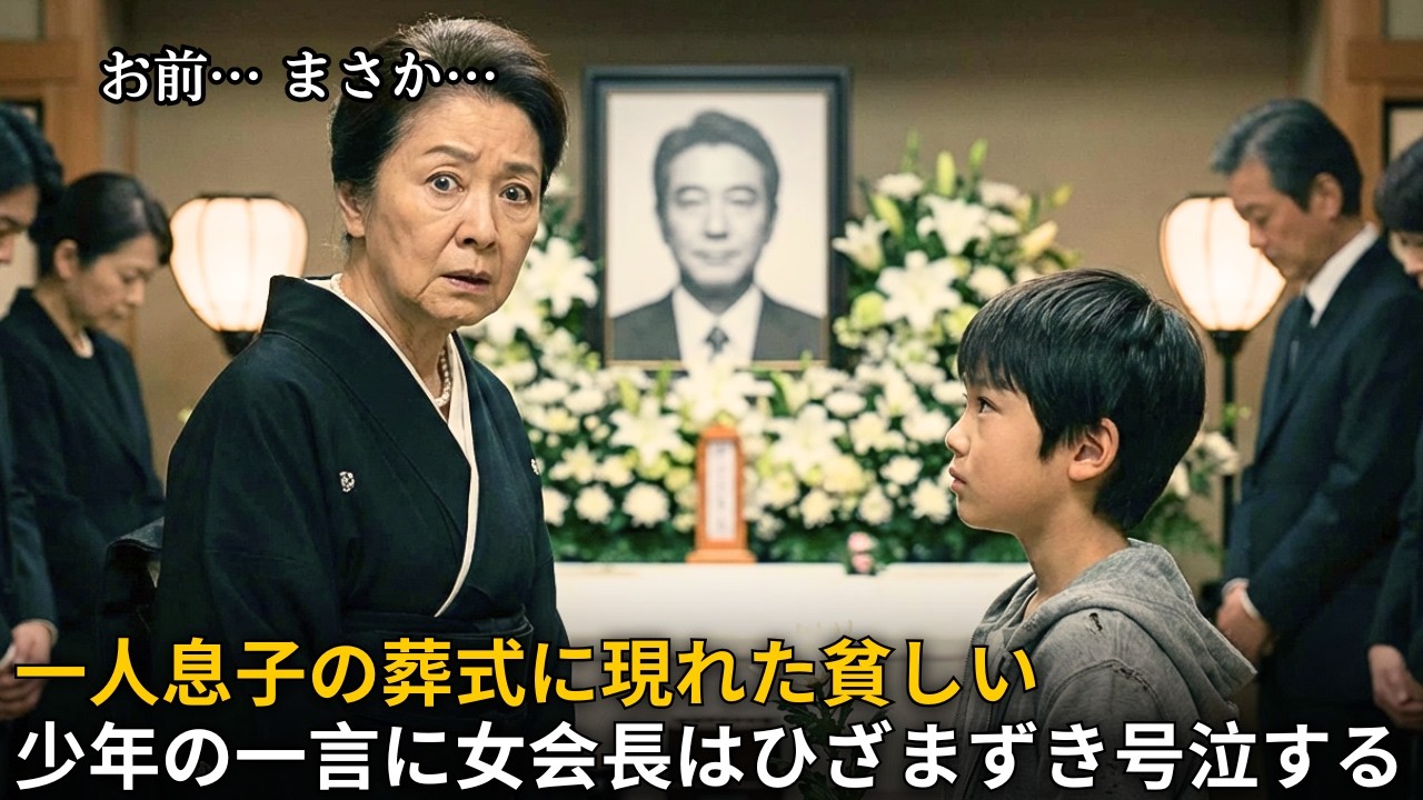 一人息子の葬式に現れた貧しい少年の一言に、女会長はひざまずき号泣する…｜人生の教訓｜オーディオブック