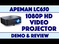 Apeman HD Video Projector LC650 - DEMO & REVIEW