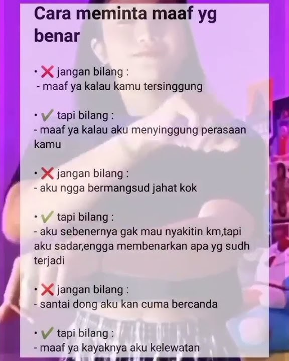 Story wa 30 detik - Cara meminta maaf yang benar