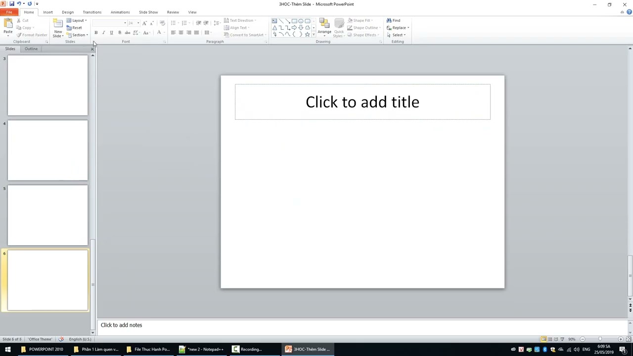 Cách thêm Slide mới đúng cách - Microsoft PowerPoint - Bài 7