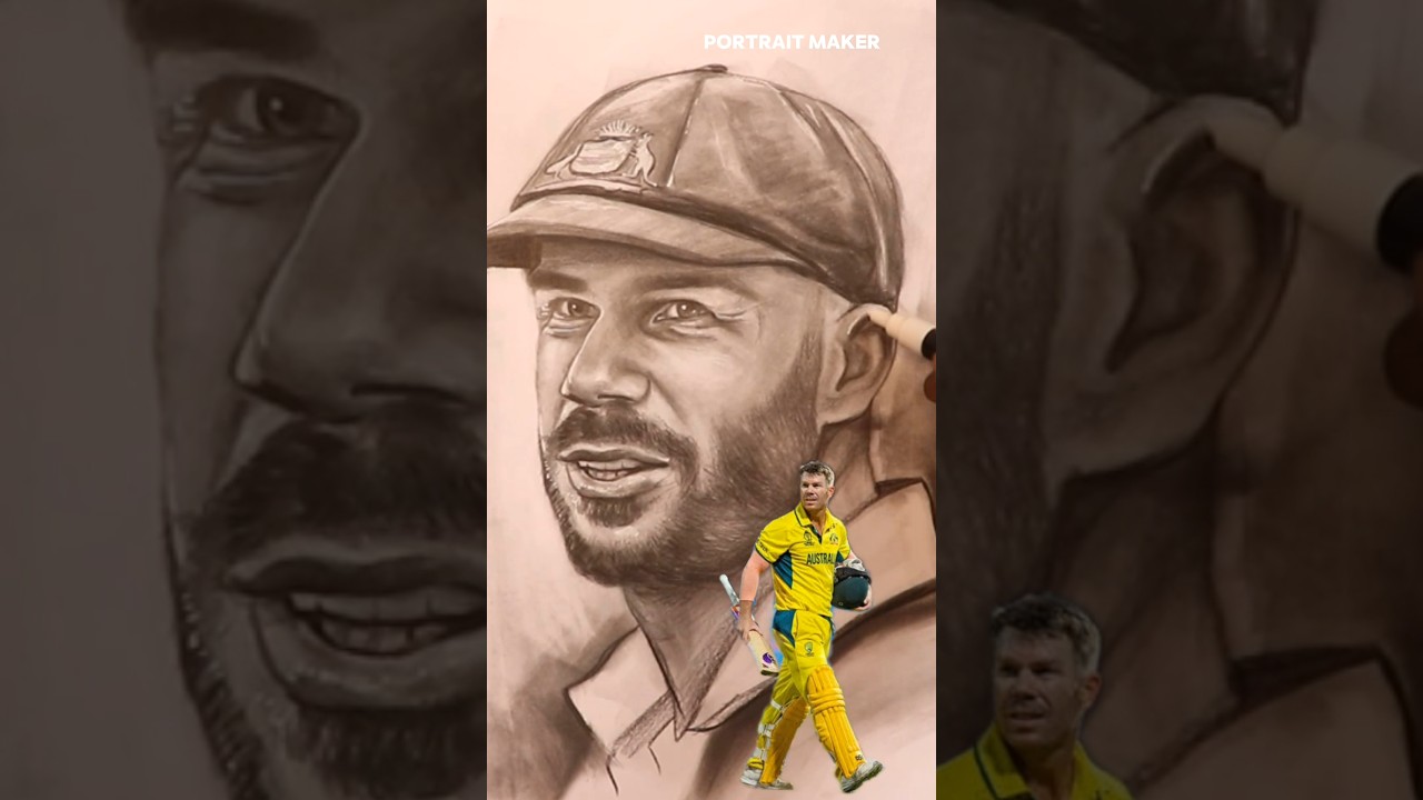 Cricketer David Warner | Art Video | Sketch Artist