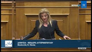 Ομιλία Δρ. Διονυσία- Θεοδώρα Αυγερινοπούλου στην Ολομέλεια της Βουλής- 16.12.2021