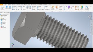 How to create real threads on Bolt in Autodesk Inventor