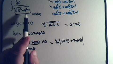 Integration With Hyperbolic Substitution Example 1 Part 2
