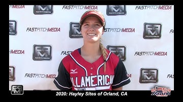 2020 Hayley Sites Catcher and Second Base Softball Skills Video - All American Mizuno