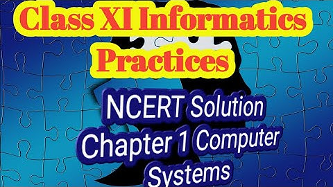 NCERT Solutions Informatics Practices Chapter 1 Computer Sytems   | Class 11 Informatics Practices