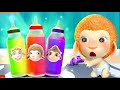 Baby Chooses Between Colored Bottles | Funny Cartoon for Kids | Dolly and Friends 3D