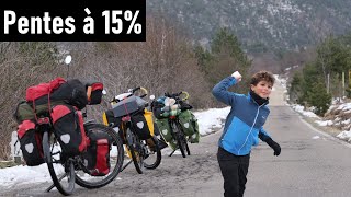 7. Ascension d'un col enneigé en Italie pour réaliser le rêve de Marcelinho #bikelife #cyclotourisme