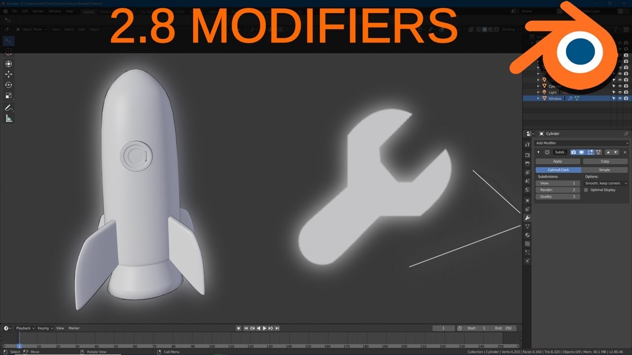 Lamme Slibende Triumferende Blender 2.8 For Beginners: Modifiers - YouTube