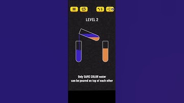Water sort puzzle resolve level 2 Walkthrough  solution IOS/Android