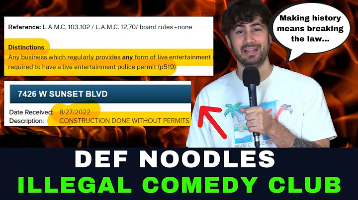 Def Noodles Running Illegal Comedy Club and We Hav...