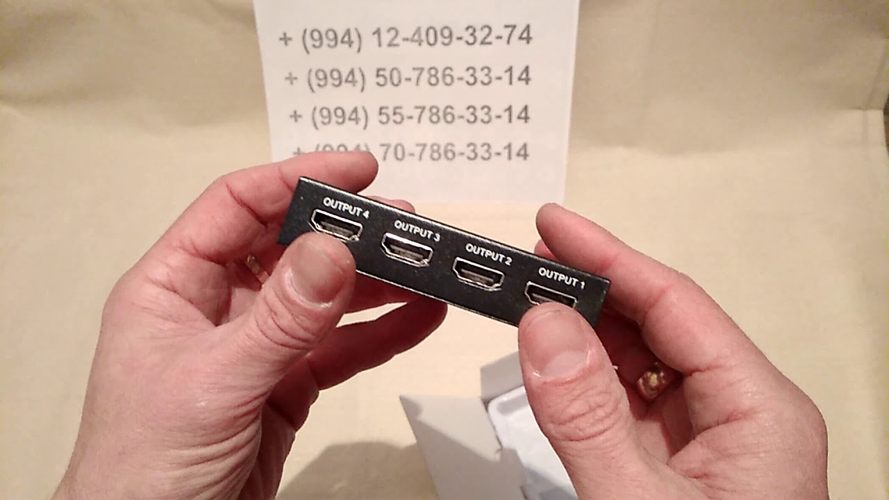 Сплиттер HDMI Video Splitter 1in-4out port UHD в Баку / Bakida