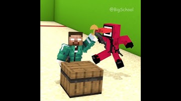 When Samurai Herobrine Plays Squid Game Dalgona Candy |  Minecraft Animation #shorts