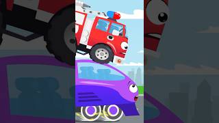 Camion de Pompiers 🚒 Train 🚂 et Camion Monstre 🛻 #animation #cars #cartoon #carsstories #dessin