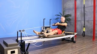 Unilateral Roll Down on the Pilates Reformer