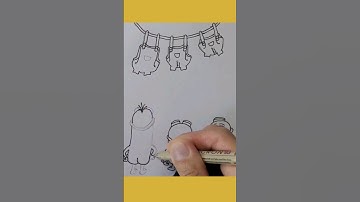 DESENHANDO OS MINIONS Kevin Stuart davi DRAWING IN SPEED ART #shorts #art #minions #cartoon