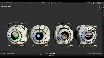 Portal 2 cores Blender animation test.