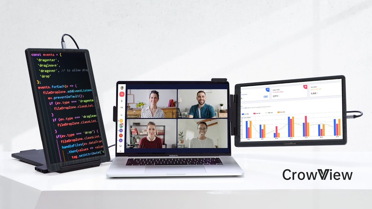 CrowView adds a 14-inch portable monitor to your laptop for $115