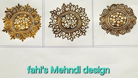 How To:3 Different Beautiful Mandala Design | Beautiful 3 Different types of Mandala Henna Tutorial