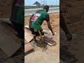 Excavation of foundation trench and installation of reinforcement.