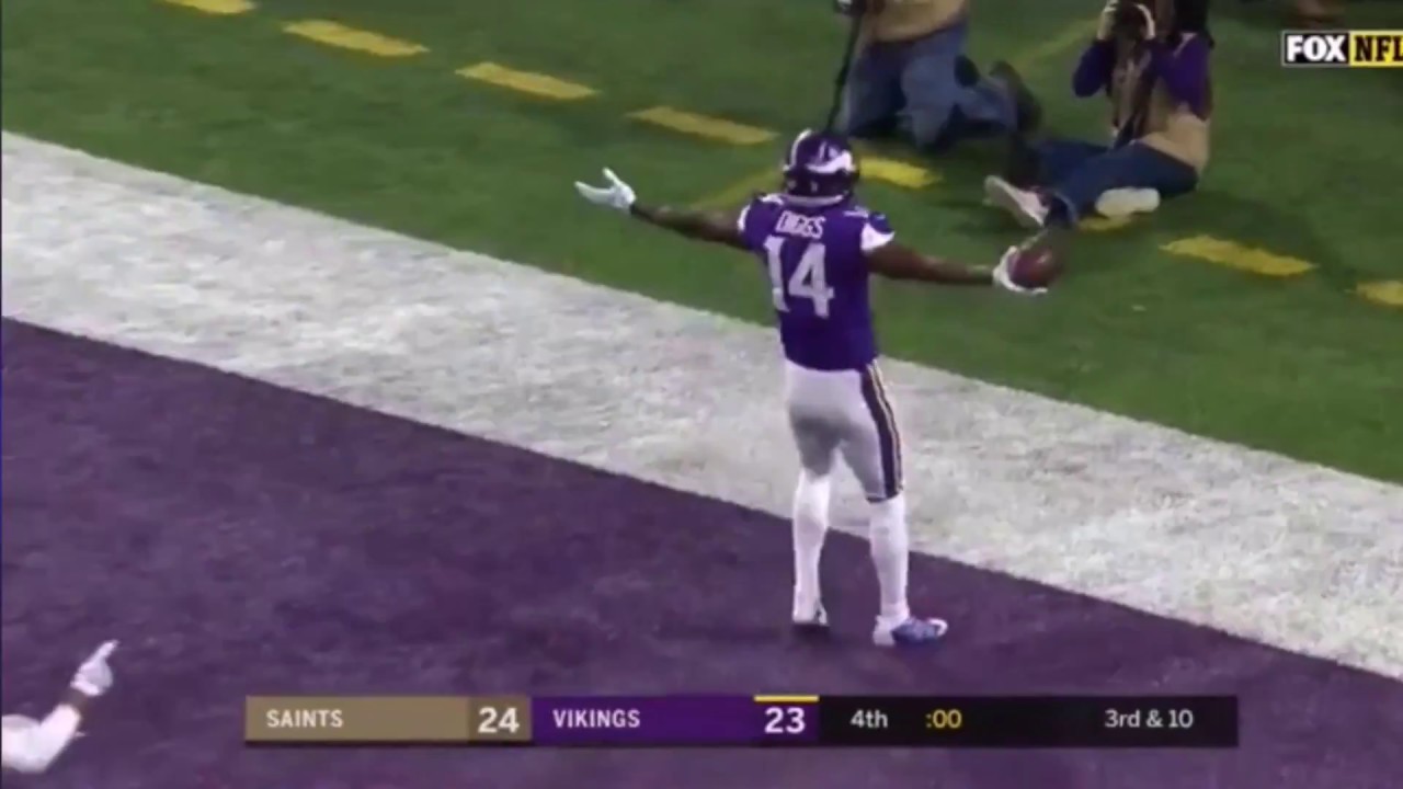 Stefon Diggs Game Winning Touchdown VS Saints as Time Expires!!!!!!