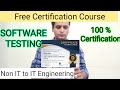 Free Course With certificate| Software testing