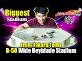 Biggest takara tomy stadium ever b50 wide beyblade stadium review  ib by sunil