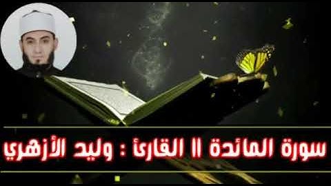 الشيخ وليد الأزهري وما تيسر له من سورة المائدة