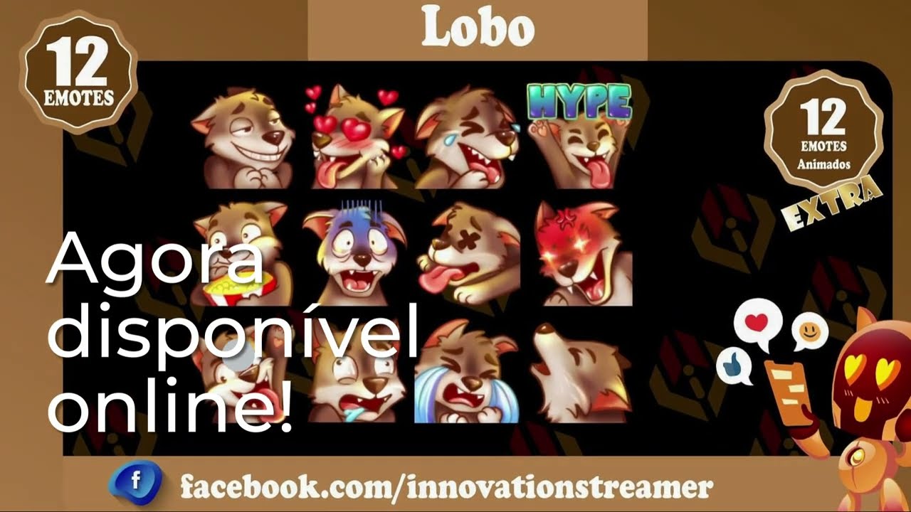 🌟Pack Lobo - Emotes + Animado🌟 