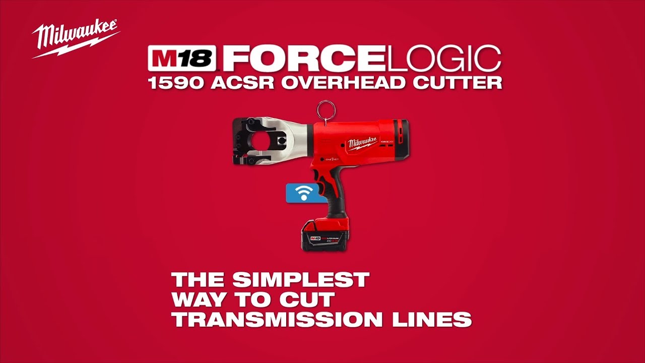 Milwaukee M18 FORCE LOGIC M18 REDLITHIUM Battery ACSR Cable Cutter, 2777-21