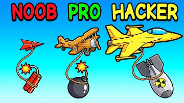 NOOB vs PRO vs HACKER Bomber Plane in Evolving Bombs!